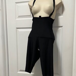 Maximum Compression Girdle Shapewear suspenders zipperless snatched Black 2XS